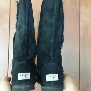 Black calf high ugg boots